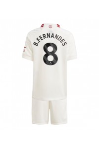 Fotbalové Dres Manchester United Bruno Fernandes #8 Dětské Třetí Oblečení 2023-24 Krátký Rukáv (+ trenýrky)